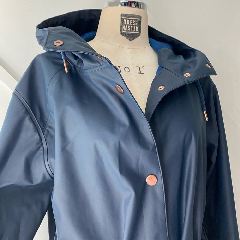 Helly Hansen Kirkwall II Women’s Raincoat Navy Blue Hooded Vented - XL - Picture 5 of 17